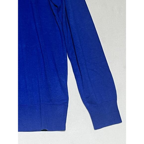 Brooks Brothers Supima Cotton Pullover Sweater Mens Large Blue Mock Neck 1/4 Zip - Picture 6 of 13